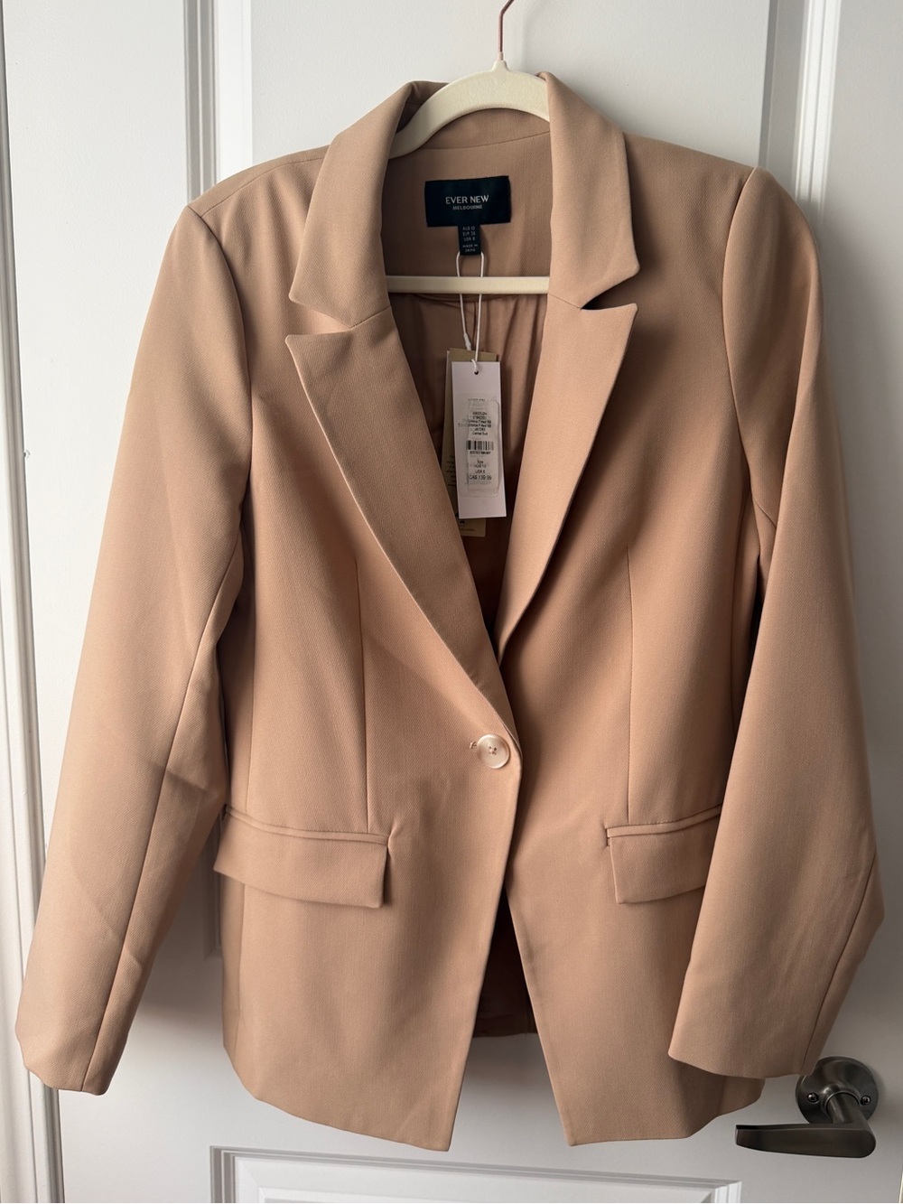 Ever New Fitted Blazer – Camel – Size 6 – NWT